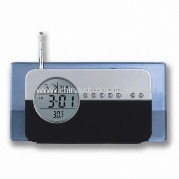 Plastic Material LCD Clock Radio