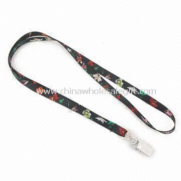 Lanyard with Heat-transfer Printing and Bulldog Clip
