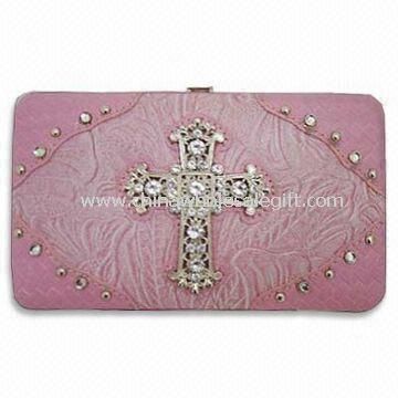 Fashionable Flat Wallet with Jesus Symbol Design on Front