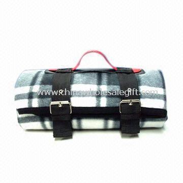 Waterproof Picnic Fleece Blanket with Carrying Belts