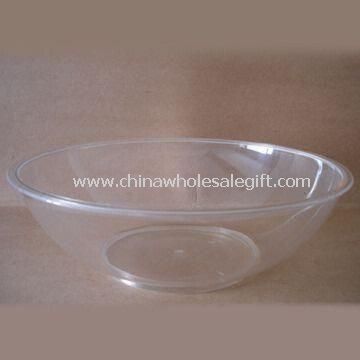 Crystal Clear Plastic Shallow Bowl