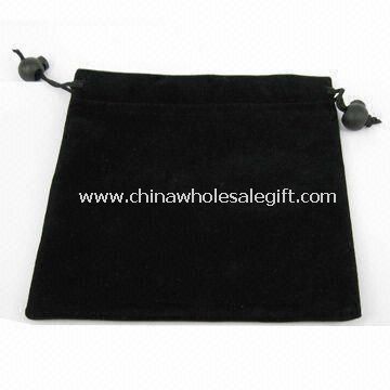 Jewelry Gift Box Made of Velvet and Cord Pouch