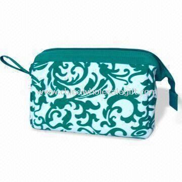 600D Printed Cosmetic Bag/Pouch with Foam Padded