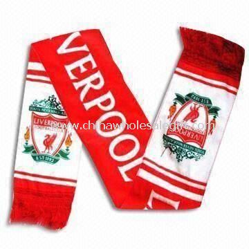 Knitted Acrylic Fan Scarf for Sports