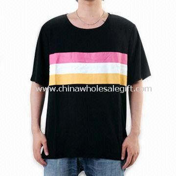 Black Mens T-shirt Made of 70% Bamboo and 30% Cotton