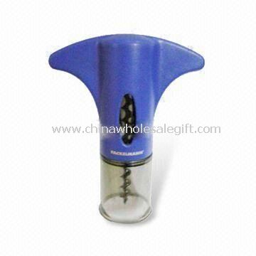 Wine Opener/Wine Bottle Opener Made of Zinc and Other Metal Alloy with Plastic