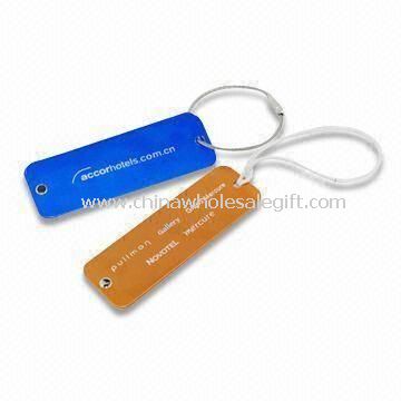 Aluminum Luggage Tag with Metal Ring Attachment