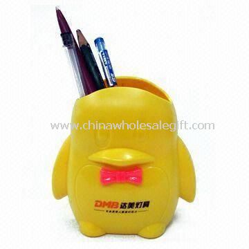 Penguin-shaped Plastic Pen Holder