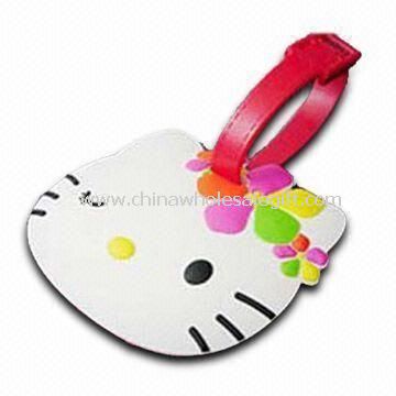 3D Rubber Luggage Tag Made of Soft PVC Material