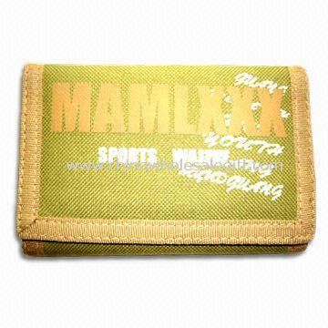 600D Nylon Mens Sports Trifold Ripper Wallet