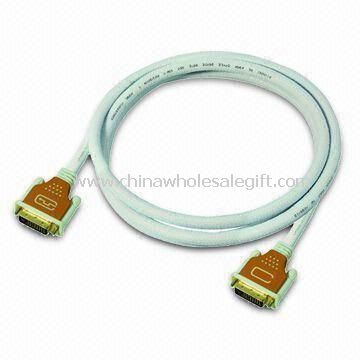 Gold Dual Male M/M DVI-D to DVI-D Video Cable