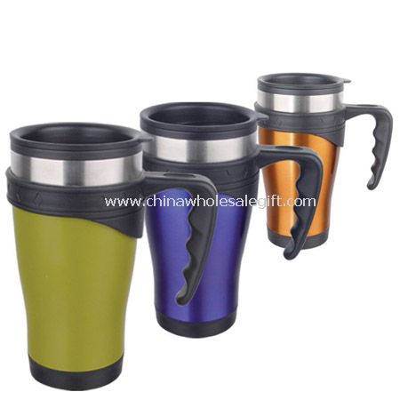 Double wall Stainless Travel Mug With Handle