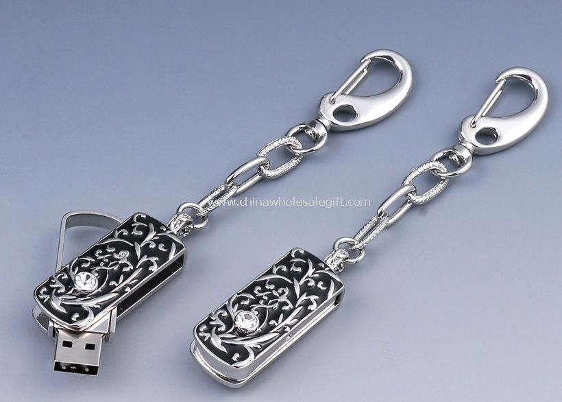 Keychain jewelry flash memory