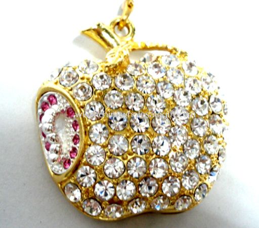Stainless Steel and crystal Jewelry USB Disk