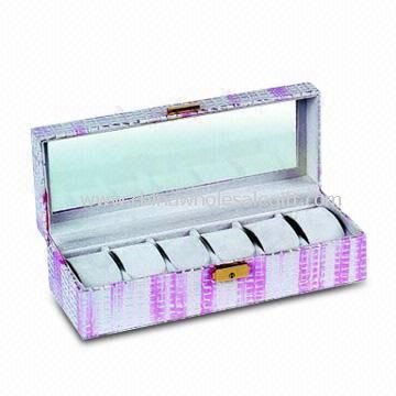 Watch Box with One Metal Lock and Terry