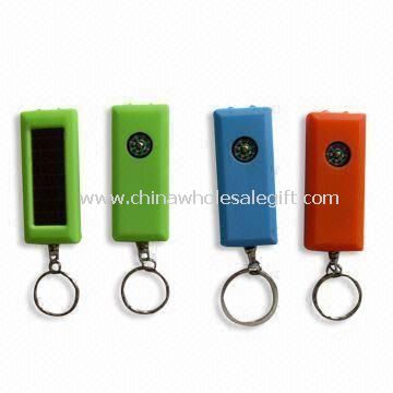 Colorful Solar Keychains with Compass