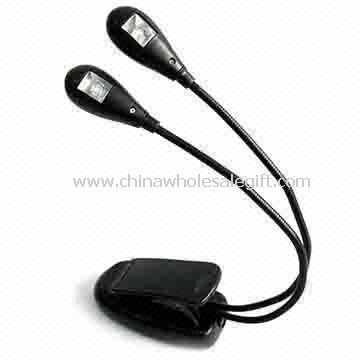 Two Fully Adjustable and Flexible Heads Book Light