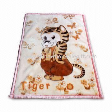Printed Baby Blanket Made of 100% Cotton Knitted