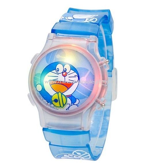 Flip Top Bubble Watch with flashig light