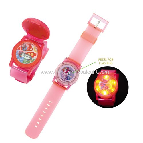 Flip Top flashing LCD watch