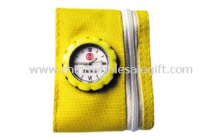 Wallet with Quartz watch