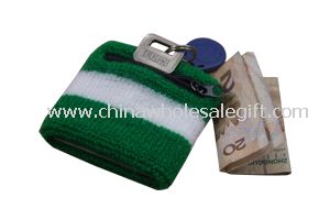 Zipper wristband with stripes