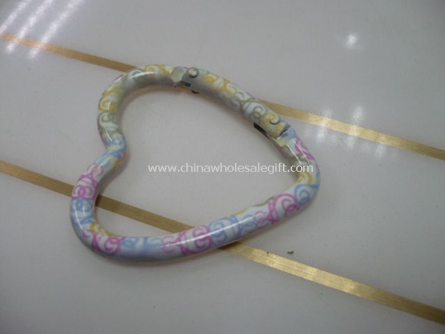 colorful heart carabiner/hook