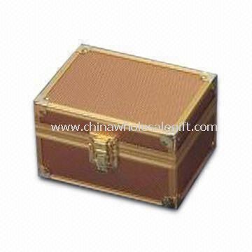 Chrome Trim Aluminum Watch Box with EVA or Sponge Inner Pillow