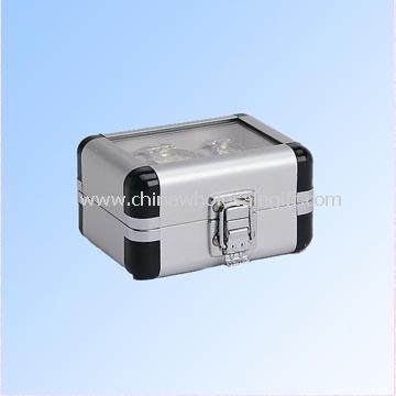 Small Aluminum Watch Case with See-Through Lid