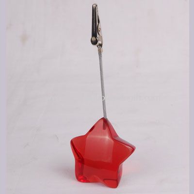 Memo holder in star shape
