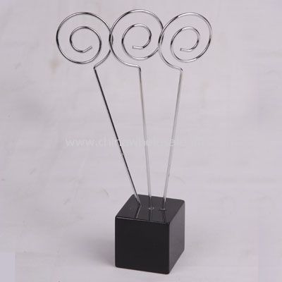Memo holder with three clips