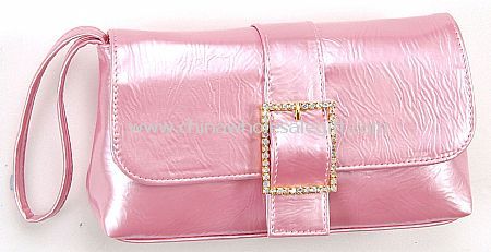 PVC Evening Bag With Diamond Buckle