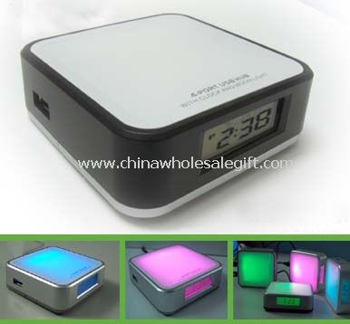 Changing colorful light USB 4-port hub