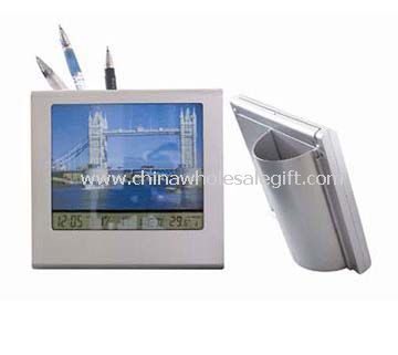 plastic penholder digital calendar