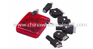 Retractable mobile phone battery charger