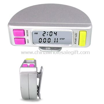 Belt Clip Pedometer with Clock