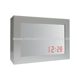 LED mirror clock