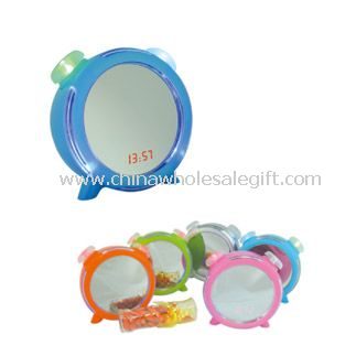 LED mirror clock