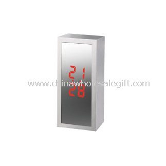 LED mirror clock