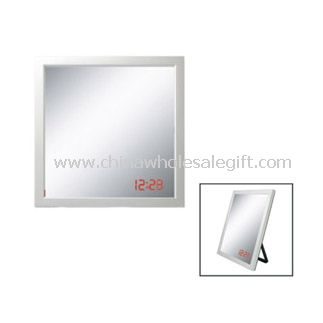 LED mirror wall clock