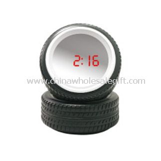 wheel shape Mirror clock