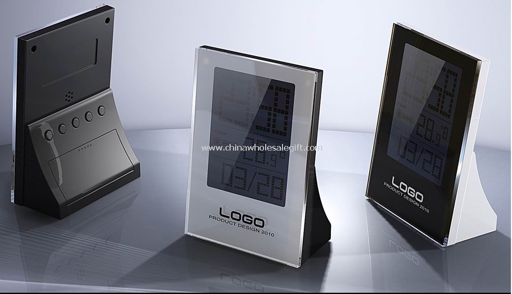 Fashionable calendar with temperature