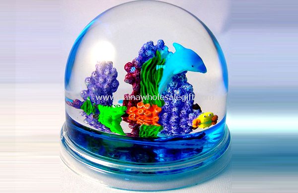 Text into the town water ball decoration