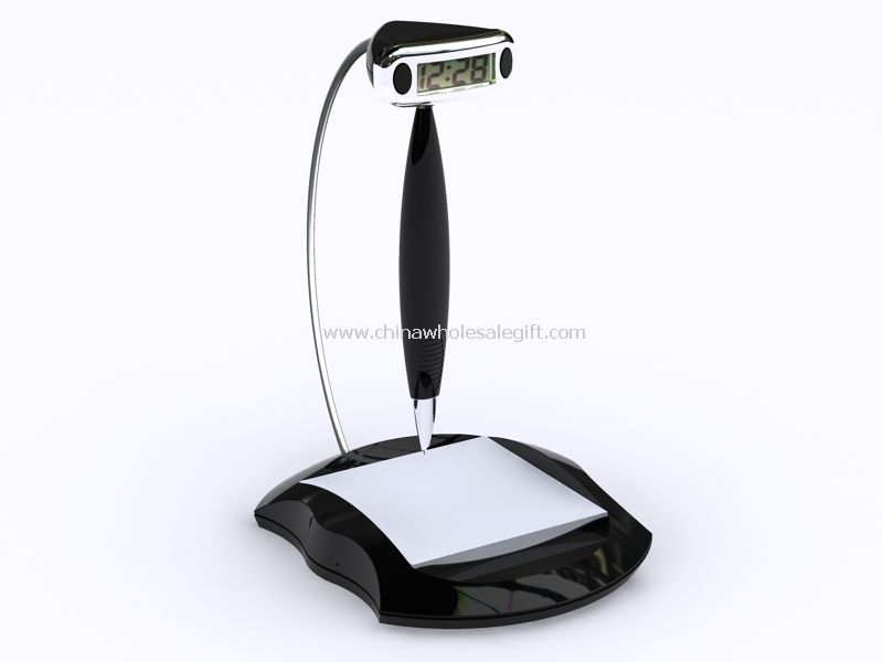 Desk Clock with Pen Clip