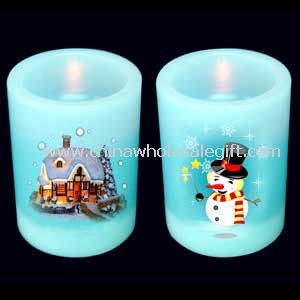 LED WAX CANDLE LIGHT WITH PICTURES PRINTED