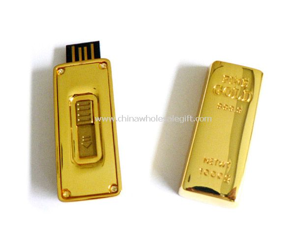 Golden USB Flash Drive