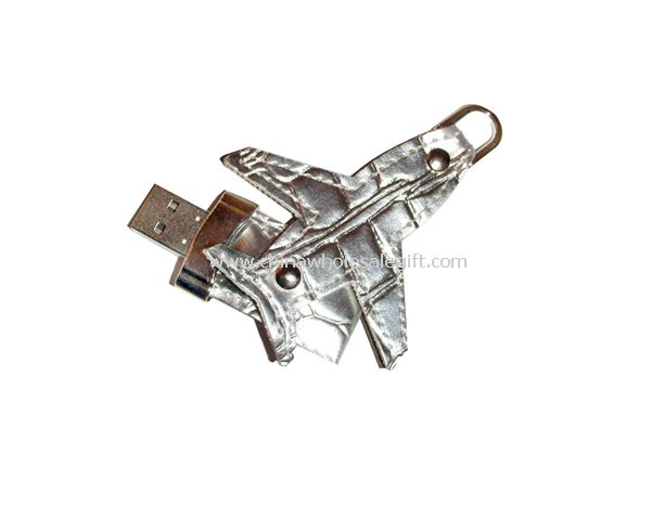 Leather Airplane USB Flash Drive