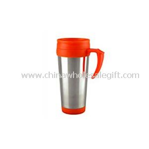 16oz S/S Outer Plastic Liner Travel Mug