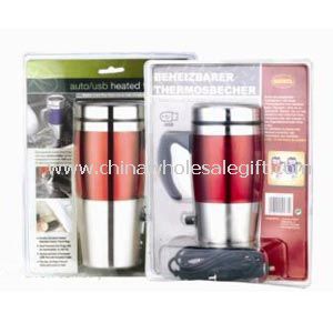 12v heated mug with PVC packing