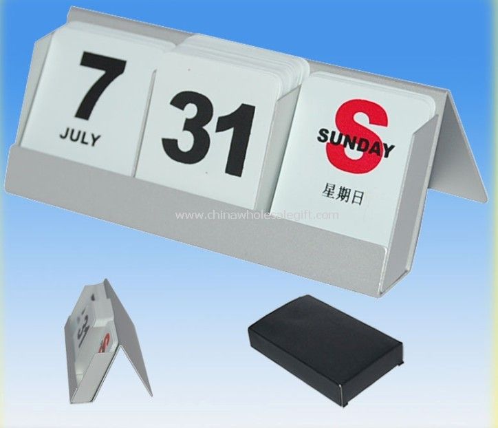 Metal Calendar Name Card Holder